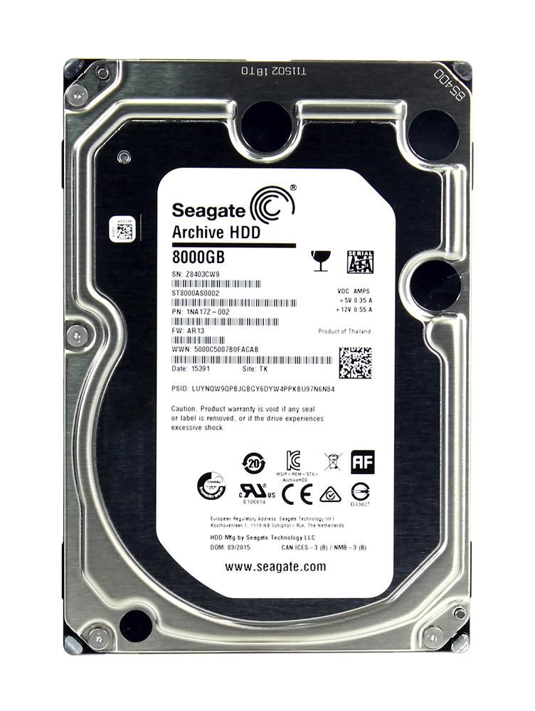 Seagate ST8000AS0002 Archive HDD 8TB 128MB 5900Rpm Sata3 3.5'' Disk