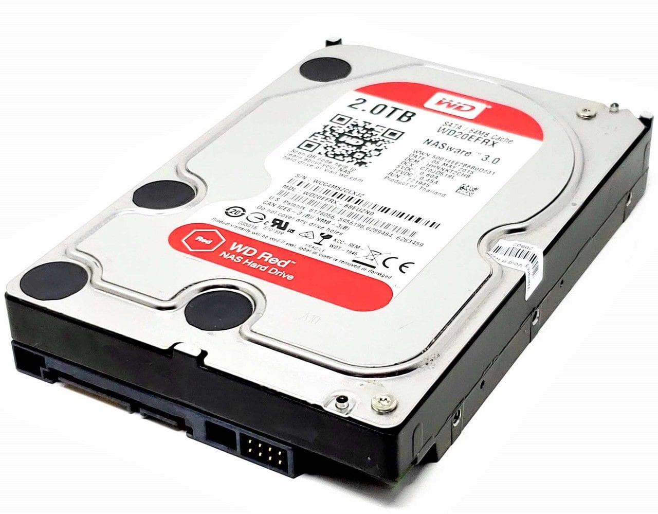 Western Digital Red WD20EFRX SATA 3.0 5400 RPM 3.5'' 2 TB Harddisk