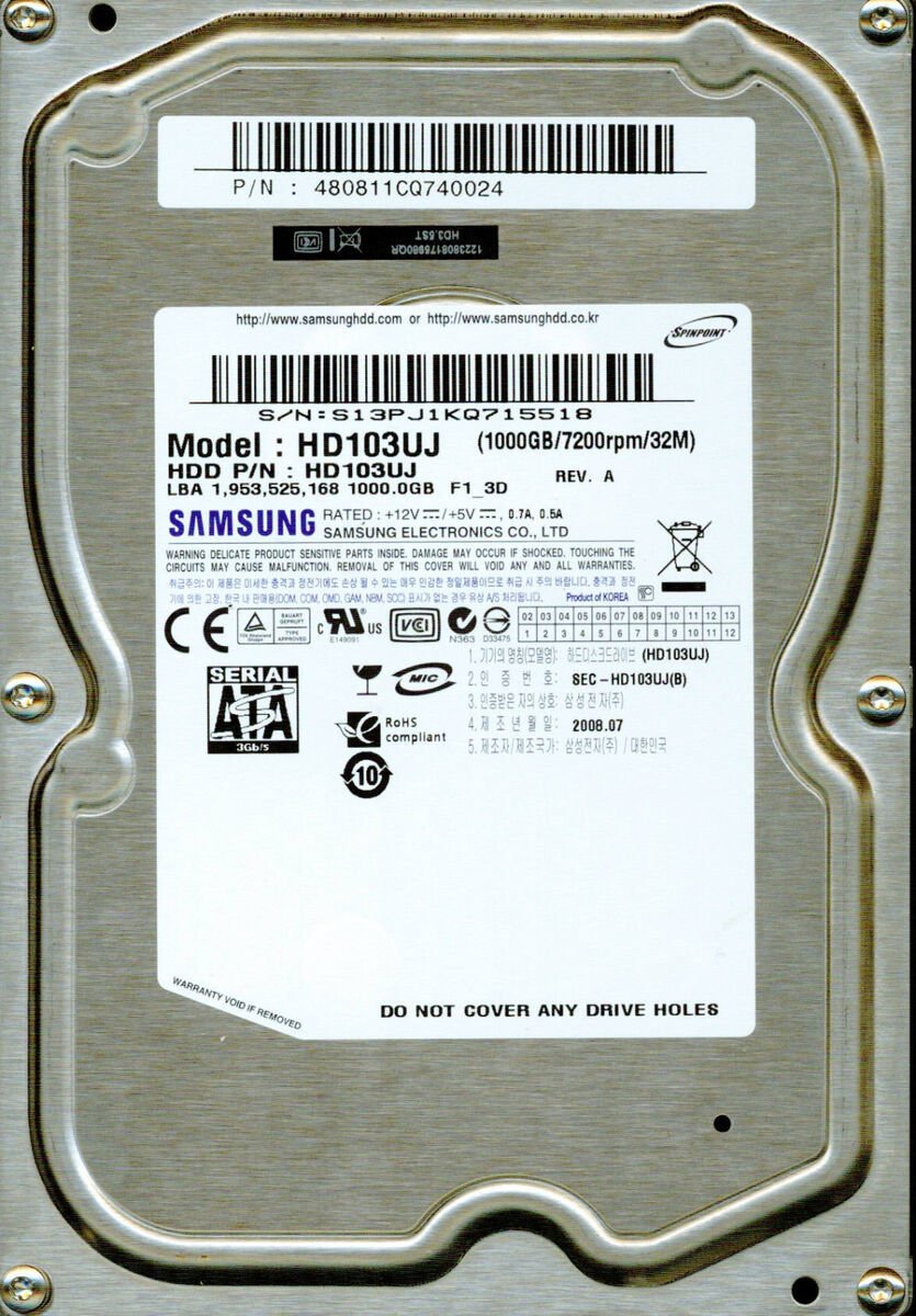 Samsung 1 TB HD103UJ Hard Disk