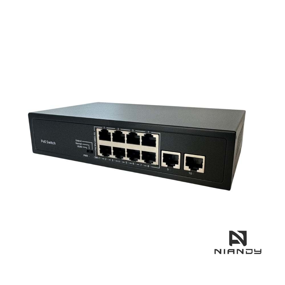 NİANDY ESR-P08 8+2 POE SWİTCH 10/100