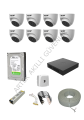 Uniview 8 Kameralı Dome IR LED AHD Kamera Seti