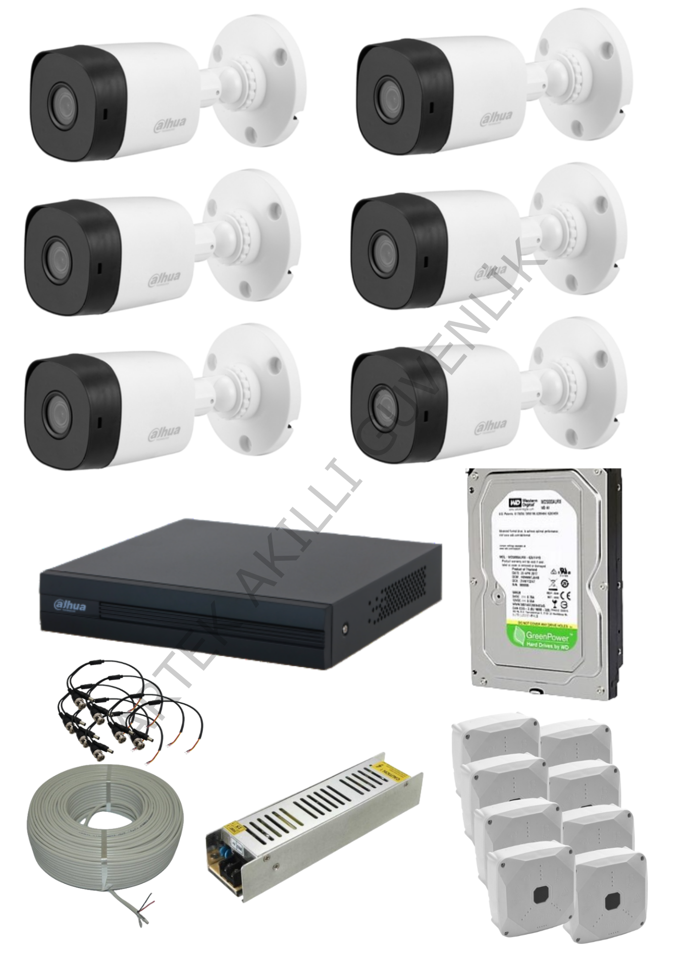 Dahua 6 Kameralı AHD(ANALOG) Kamera Seti