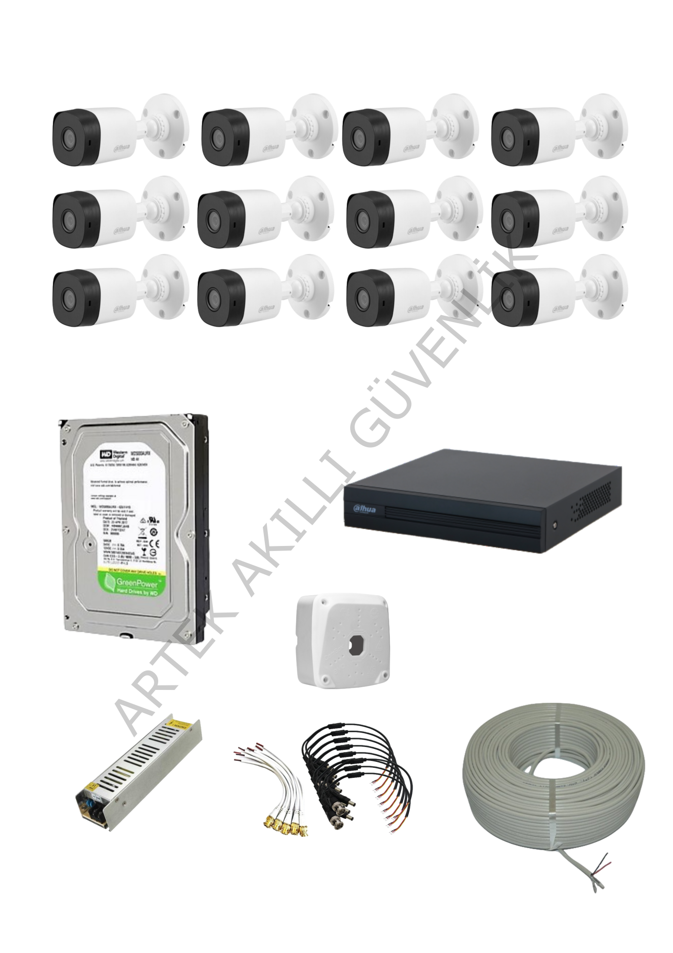 Dahua 12 Kameralı AHD(ANALOG) Kamera Seti