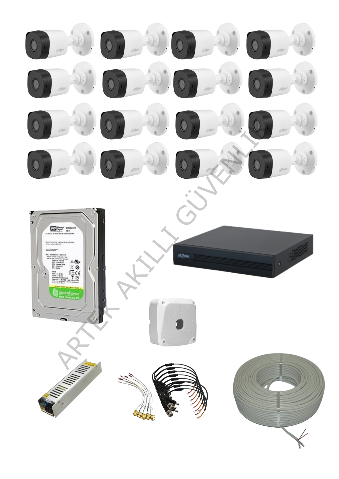 Dahua 16 Kameralı AHD(ANALOG) Kamera Seti