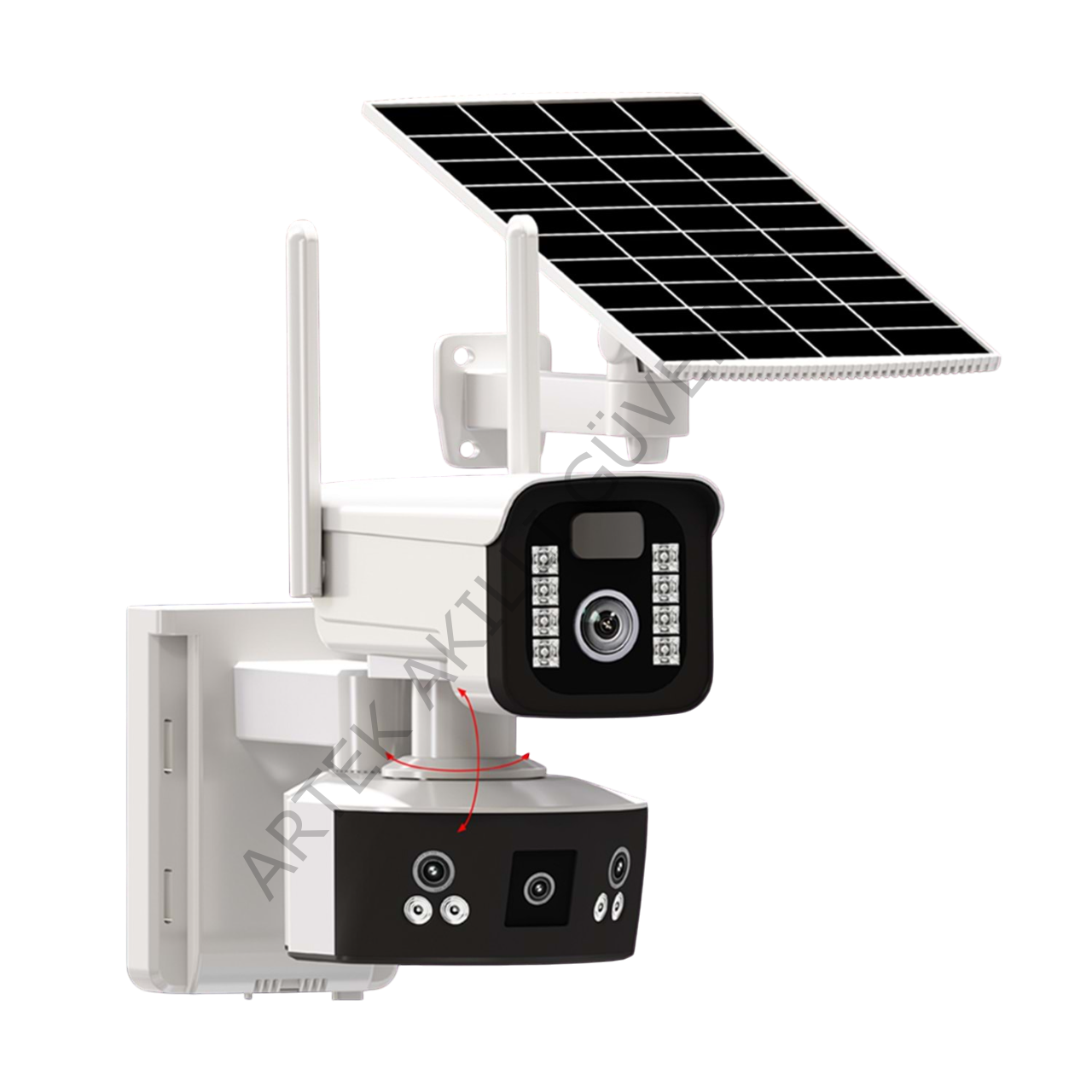 O-KAM OKAM 3920 6MP 2 KAMERALI 3 EKRANLI SİM KART DESTEKLİ GÜNEŞ ENERJİLİ GÜVENLİK KAMERASI