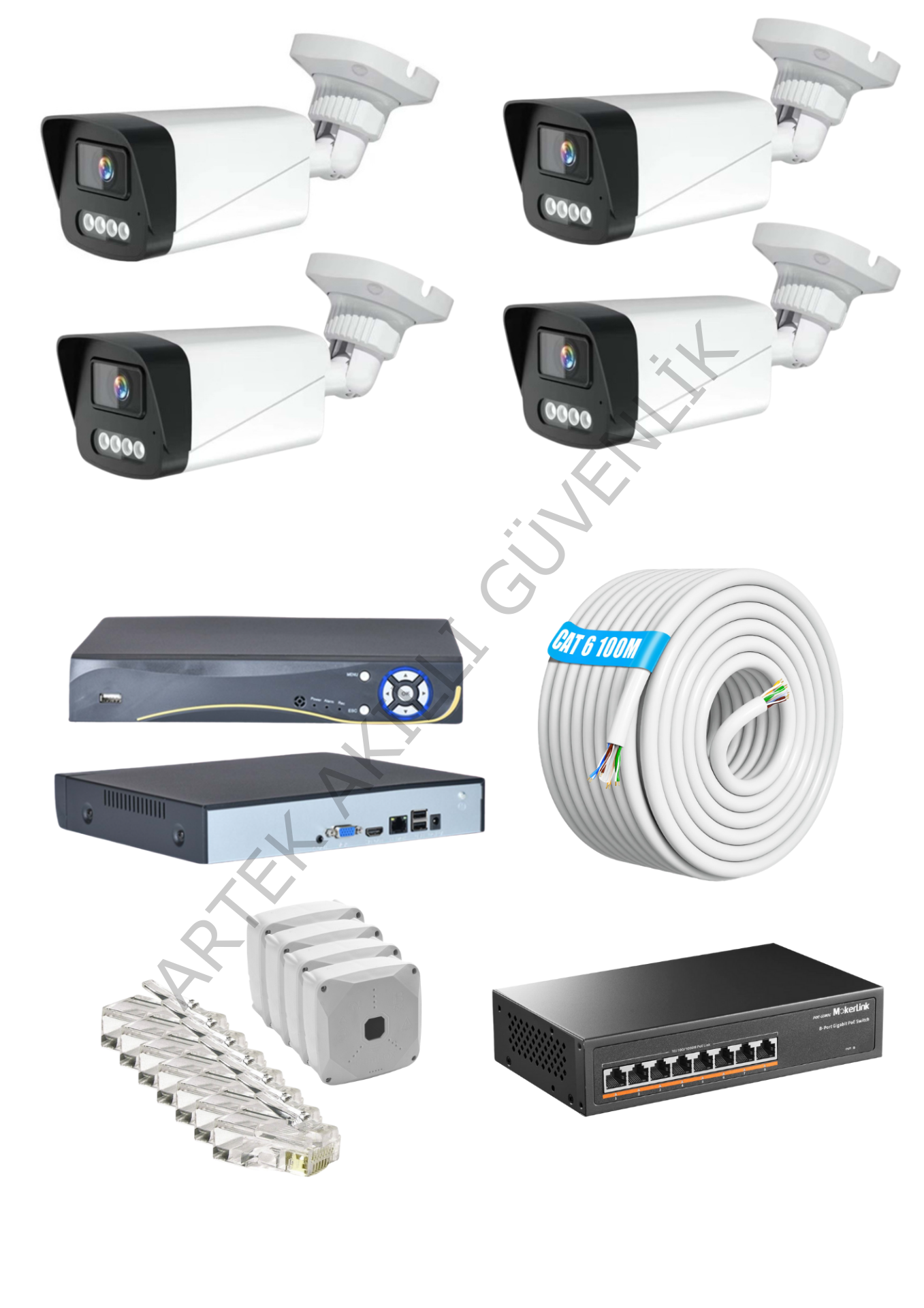 Ztech 4'lü IP Kamera Seti