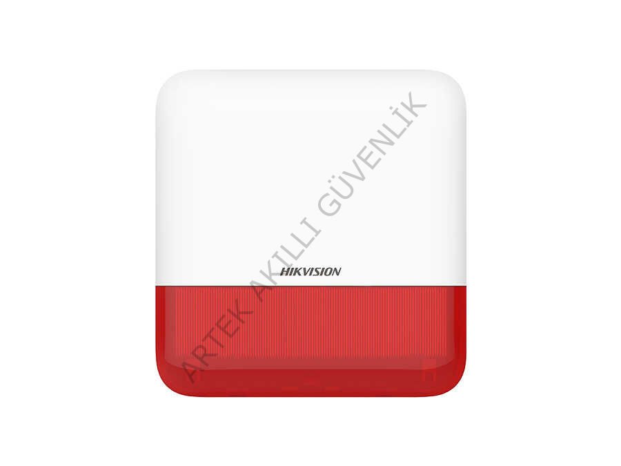 Hikvision DS-PS1-E-WE Kırmızı Kablosuz Dış Ortam Siren